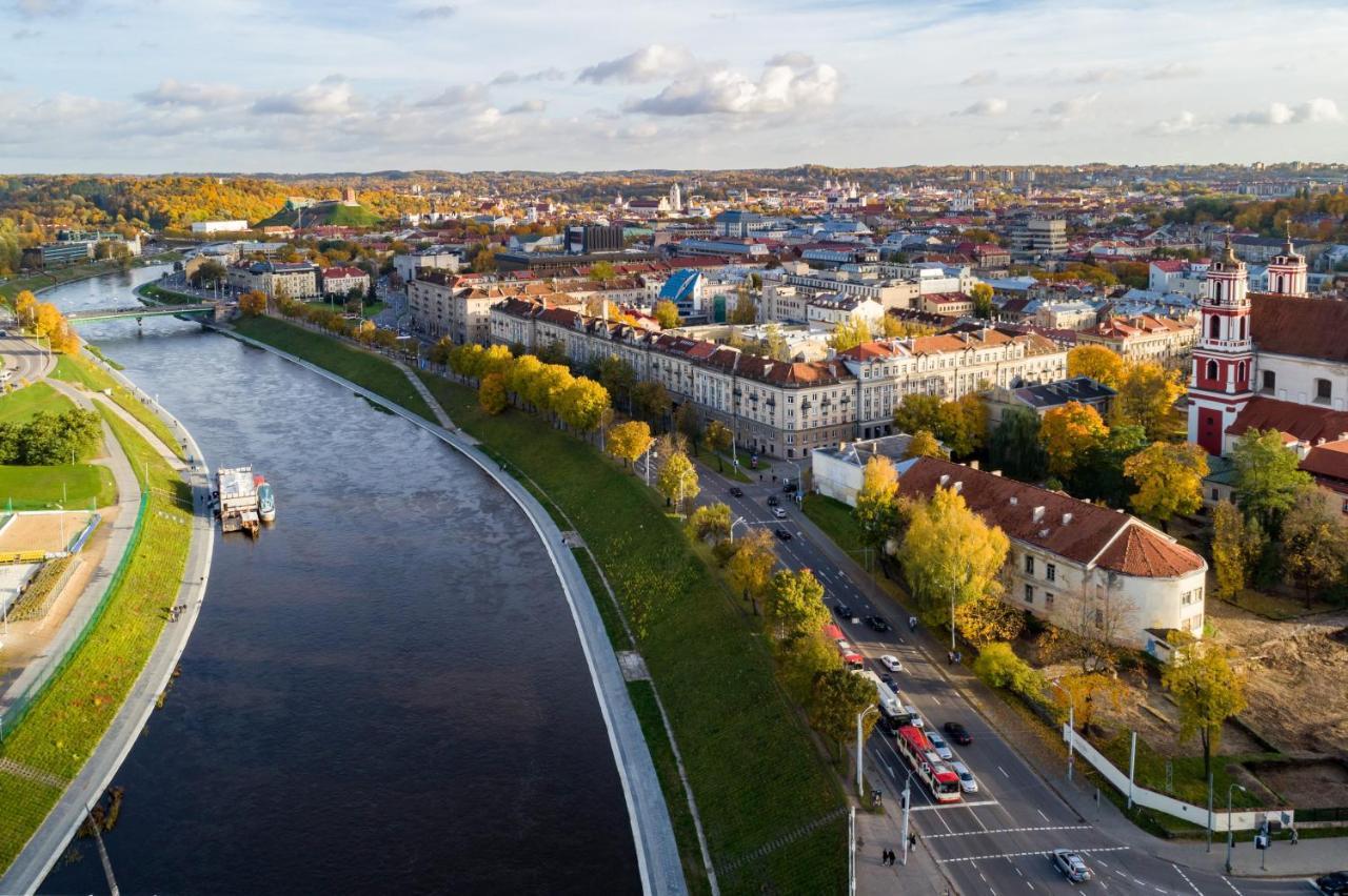 A Cozy Apartment With A Wonderful View Of The River In The Old Town Of VNO Kültér fotó